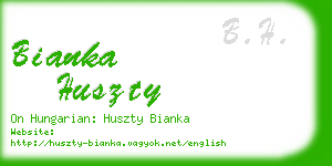 bianka huszty business card